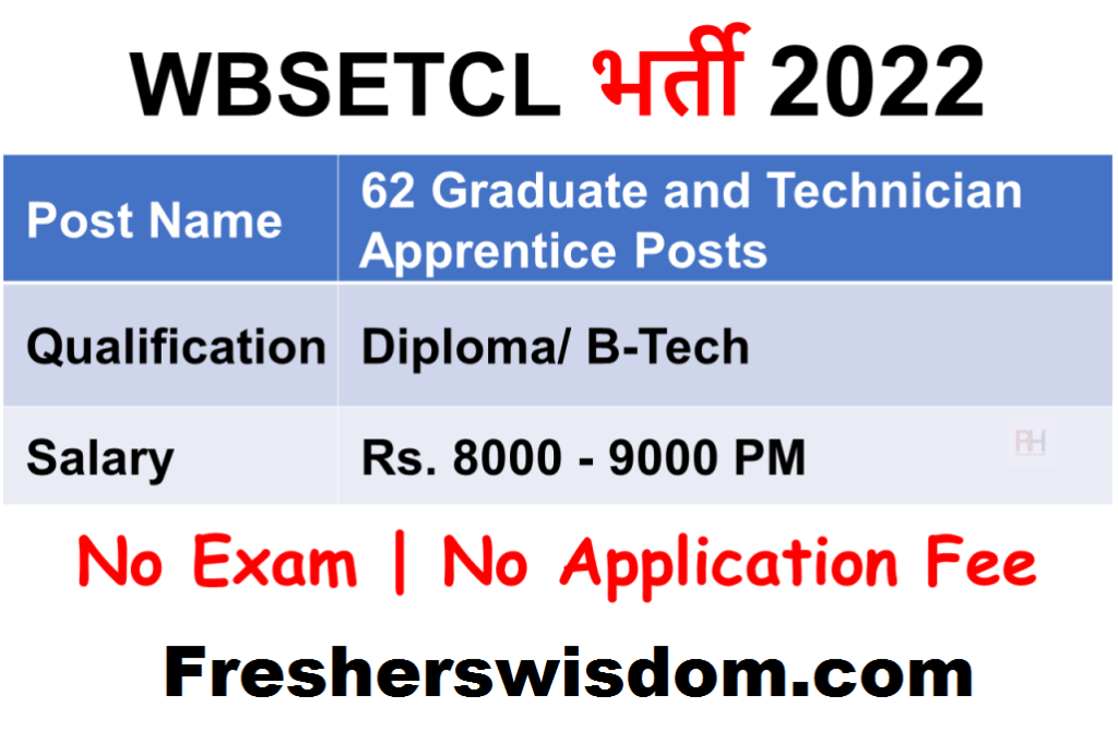 WBSETCL Apprentice Vacancy 2022