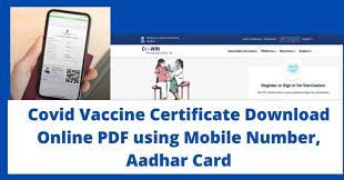 Vaccine Certificate by Name on line download