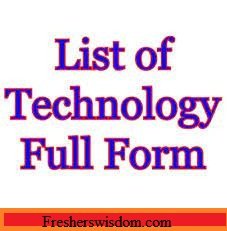 Technology Full Forms Lists