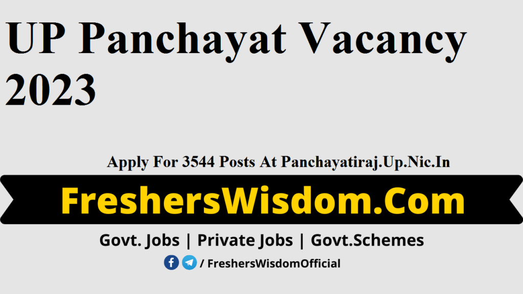 UP Panchayat Vacancy 2023